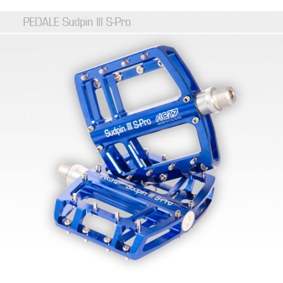NC-17 Sudpin III S-Pro CNC 15mm hoch Pedal, Präzisionslager blau