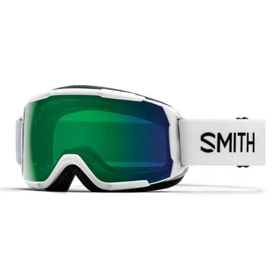 Smith Grom Junior White Goggle Green Sol-X Mirror ChromaPop
