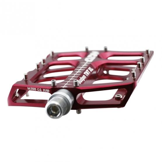 NC-17 Sudpin IV XL TNT CNC 17,7mm hoch Pedal, Przisionslager rot