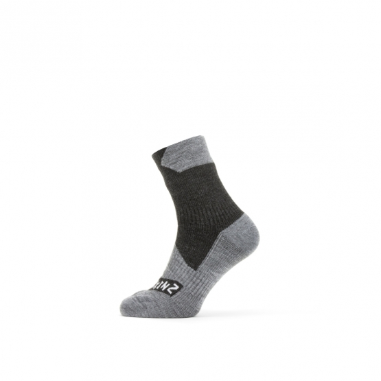 Sealskinz Waterproof All Weather Ankle Length Sock black grey marl L (EU 43-46)