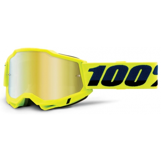100% Accuri Goggle Gen. 2 anti fog mirror lens fluo yellow