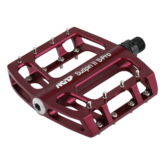 NC-17 Sudpin II S-Pro CNC Pedal, Przisionslager 15mm hoch rot
