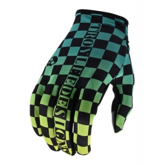 Troy Lee Designs Flowline Handschuh Checkers green black
