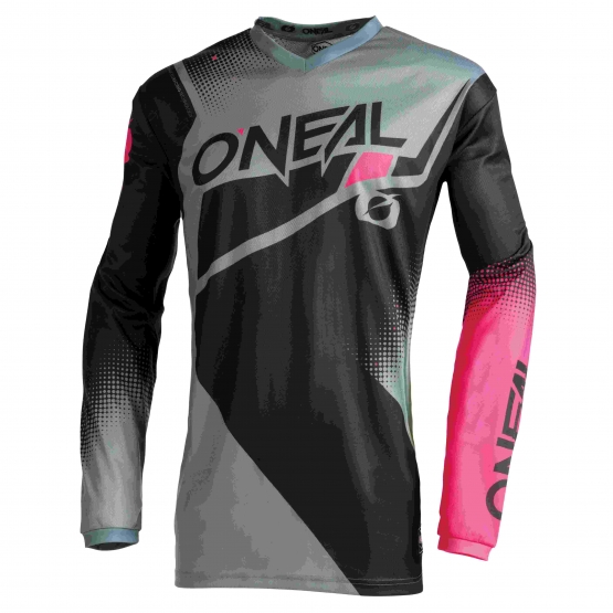 Oneal Element Womens Jersey Racewear V.22 black gray pink