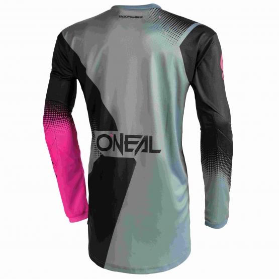 Oneal Element Womens Jersey Racewear V.22 black gray pink
