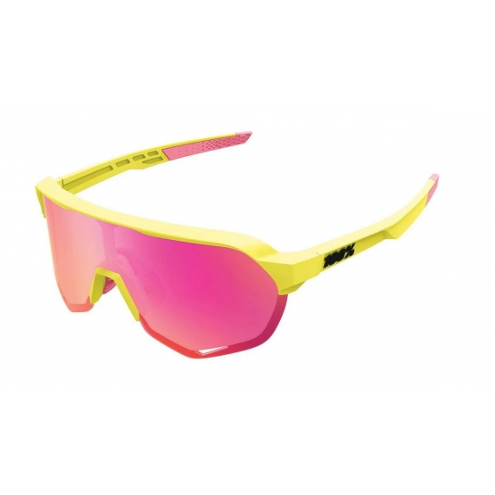 100% S2 - Multilayer Mirror Lens washed out neon yellow