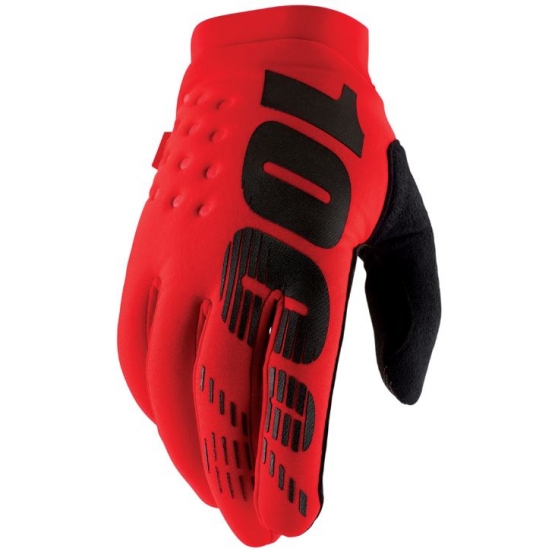 100% Brisker Cold Weather Glove red S