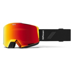 100% NORG HiPER snow goggle, essential black red ML Mirror