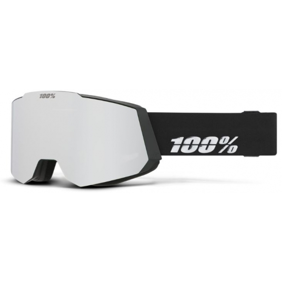 100% SNOWCRAFT HiPER snow goggle, esntl black silver ML Mirror