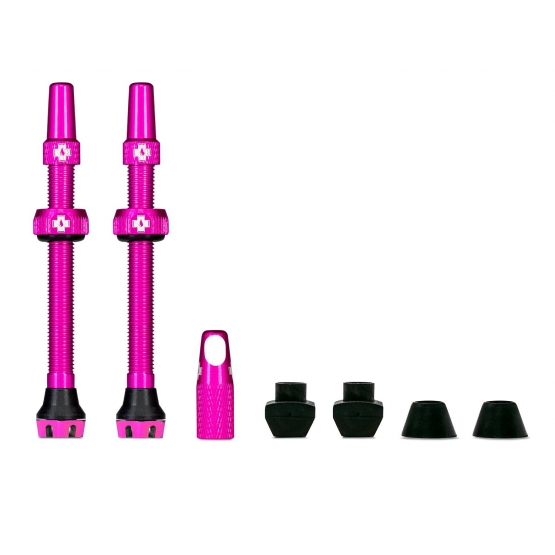 Muc Off Tubeless Valve Kit V2 Universal fr MTB & Road 44mm pink