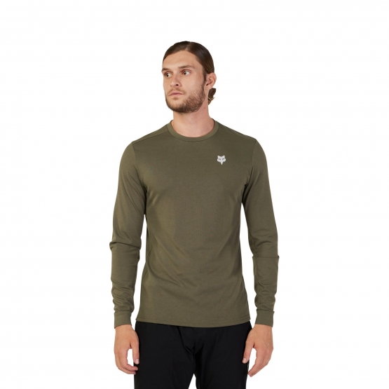 Fox Ranger DR MD LS Jersey Tred olive green