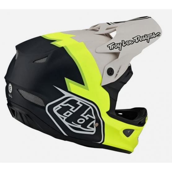 Troy Lee Designs D3 Fiberlite Helm Volt flo yellow S