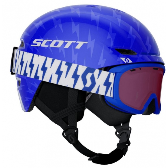 Scott Keeper 2 Helmet + Jr Witty Brille Combo royal blue