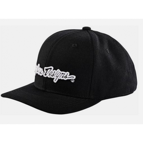 Troy Lee Designs Curved Snapback Cap Signature black white one size