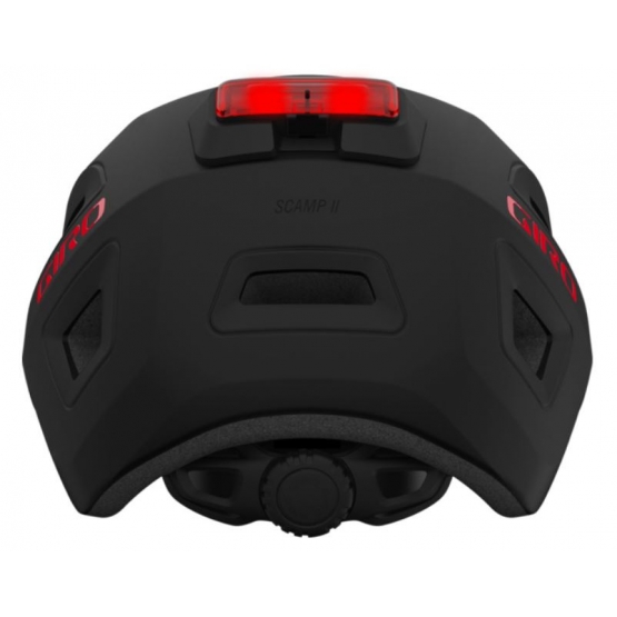 Giro Scamp II LED Youth Helm matte black red