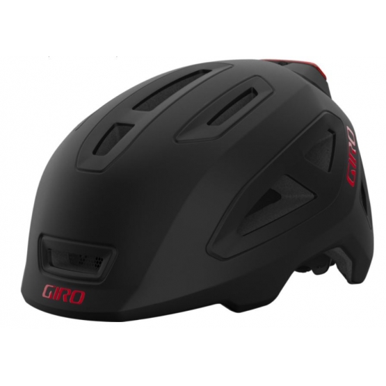 Giro Scamp II LED Youth Helm matte black red S