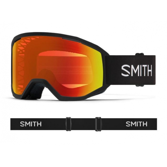 Smith Loam MTB Goggle black + red mirror Lens