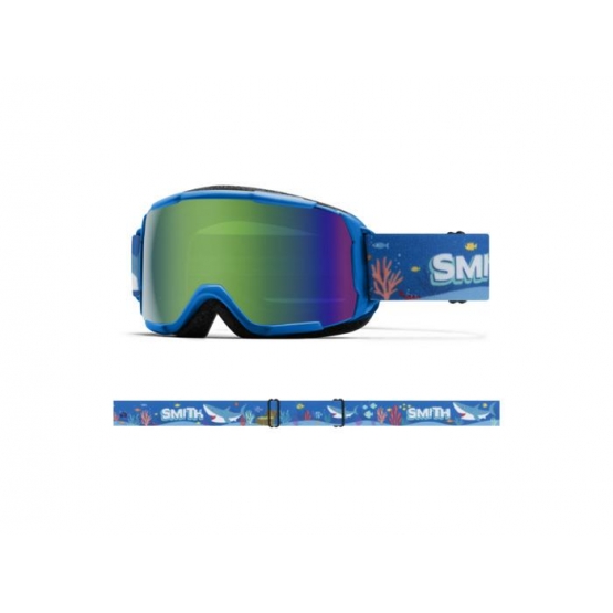 Smith Grom Junior Goggle Cobalt Shark Bait + Green Sol-X Mirror