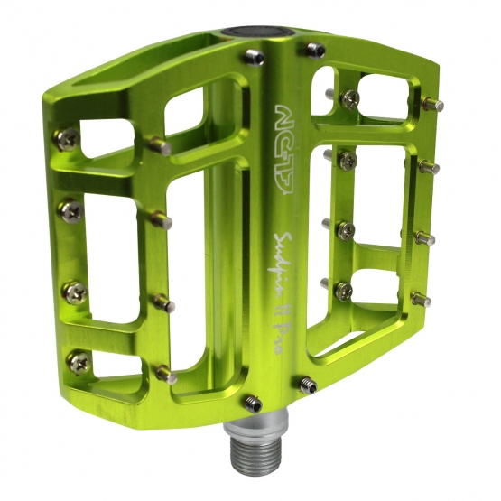 NC-17 Sudpin II Pro CNC-Plattform Pedal, Kugellager grün