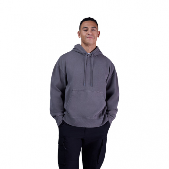Fox Wordmark Oversized Fleece PO pewter
