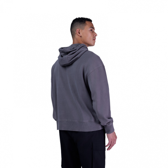 Fox Wordmark Oversized Fleece PO pewter