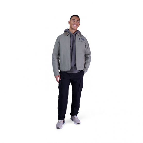 Fox Wordmark Oversized Fleece PO pewter