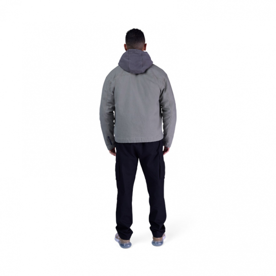 Fox Wordmark Oversized Fleece PO pewter