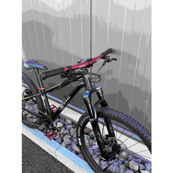KUbikes 24S MTB Disc schwarz laser red