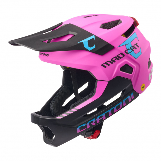Cratoni MadCat MIPS Junior Helm pink-black matt S-M 49-56cm